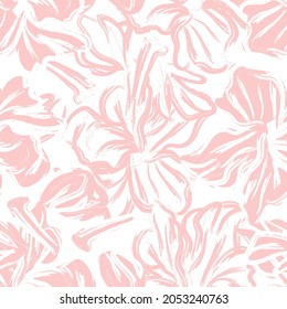 Floral brush strokes seamless pattern background for fashion prints, graphics, backgrounds and crafts