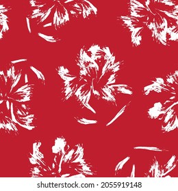 Floral brush strokes seamless pattern background for fashion prints, graphics, backgrounds and crafts