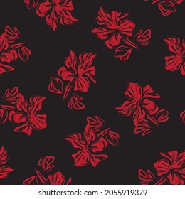Floral brush strokes seamless pattern background for fashion prints, graphics, backgrounds and crafts