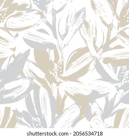 Floral brush strokes seamless pattern background for fashion prints, graphics, backgrounds and crafts