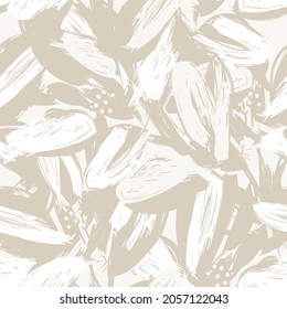 Floral brush strokes seamless pattern background for fashion prints, graphics, backgrounds and crafts