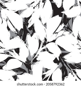 Rodamientos de pincel floral fondo de patrón sin fisuras para impresiones de moda, gráficos, fondos y artesanías