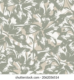 Floral brush strokes seamless pattern background for fashion prints, graphics, backgrounds and crafts