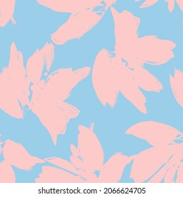 Rodamientos de pincel floral fondo de patrón sin fisuras para impresiones de moda, gráficos, fondos y artesanías