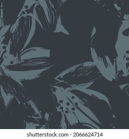 Floral brush strokes seamless pattern background for fashion prints, graphics, backgrounds and crafts