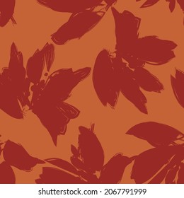 Floral brush strokes seamless pattern background for fashion prints, graphics, backgrounds and crafts