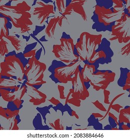 Florale Pinselstriche nahtlose Muster-Hintergrund für Modedrucke, Grafiken, Hintergründe und Kunsthandwerk