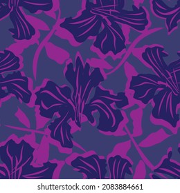 Floral brush strokes seamless pattern background for fashion prints, graphics, backgrounds and crafts