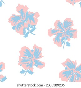 Florale Pinselstriche nahtlose Muster-Hintergrund für Modedrucke, Grafiken, Hintergründe und Kunsthandwerk