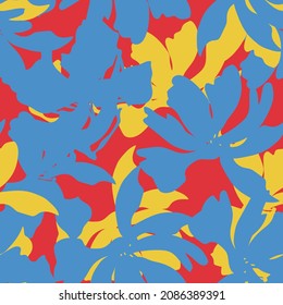 Rodamientos de pincel floral fondo de patrón sin fisuras para impresiones de moda, gráficos, fondos y artesanías