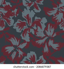 Floral brush strokes seamless pattern background for fashion prints, graphics, backgrounds and crafts