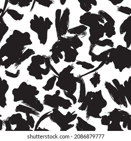 Floral brush strokes seamless pattern background for fashion prints, graphics, backgrounds and crafts