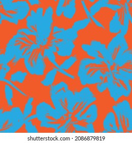 Rodamientos de pincel floral fondo de patrón sin fisuras para impresiones de moda, gráficos, fondos y artesanías