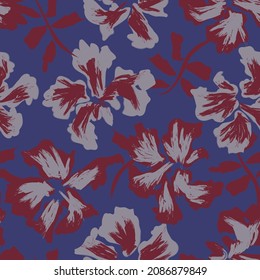 Floral brush strokes seamless pattern background for fashion prints, graphics, backgrounds and crafts