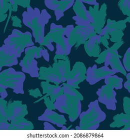 Rodamientos de pincel floral fondo de patrón sin fisuras para impresiones de moda, gráficos, fondos y artesanías