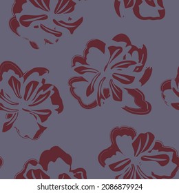 Rodamientos de pincel floral fondo de patrón sin fisuras para impresiones de moda, gráficos, fondos y artesanías