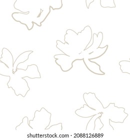 Florale Pinselstriche nahtlose Muster-Hintergrund für Modedrucke, Grafiken, Hintergründe und Kunsthandwerk