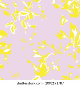 Rodamientos de pincel floral fondo de patrón sin fisuras para impresiones de moda, gráficos, fondos y artesanías