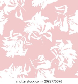 Floral brush strokes seamless pattern background for fashion prints, graphics, backgrounds and crafts