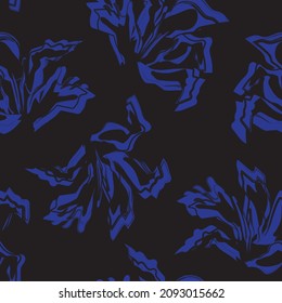Floral brush strokes seamless pattern background for fashion prints, graphics, backgrounds and crafts