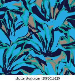 Floral brush strokes seamless pattern background for fashion prints, graphics, backgrounds and crafts
