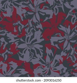 Floral brush strokes seamless pattern background for fashion prints, graphics, backgrounds and crafts