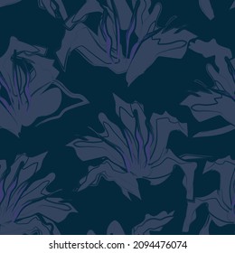 Floral brush strokes seamless pattern background for fashion prints, graphics, backgrounds and crafts
