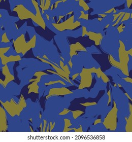 Floral brush strokes seamless pattern background for fashion prints, graphics, backgrounds and crafts