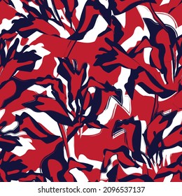 Floral brush strokes seamless pattern background for fashion prints, graphics, backgrounds and crafts
