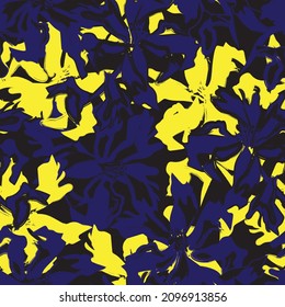 Floral brush strokes seamless pattern background for fashion prints, graphics, backgrounds and crafts