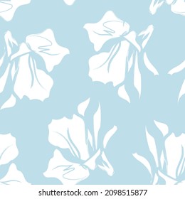 Rodajes de pincel floral fondo de patrón sin fisuras para textiles de moda, gráficos, fondos y artesanías