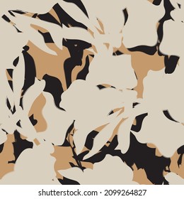 Floral brush strokes seamless pattern background for fashion textiles, graphics, backgrounds and crafts