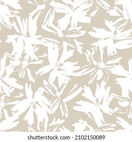 Floral brush strokes seamless pattern background for fashion textiles, graphics, backgrounds and crafts