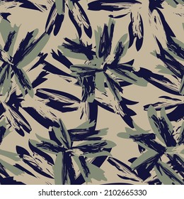 Floral brush strokes seamless pattern background for fashion textiles, graphics, backgrounds and crafts