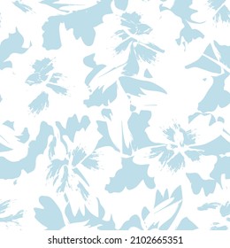 Floral brush strokes seamless pattern background for fashion textiles, graphics, backgrounds and crafts