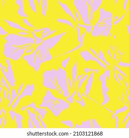 Rodajes de pincel floral fondo de patrón sin fisuras para textiles de moda, gráficos, fondos y artesanías
