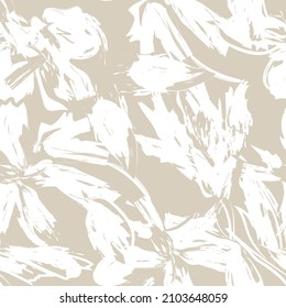 Rodajes de pincel floral fondo de patrón sin fisuras para textiles de moda, gráficos, fondos y artesanías