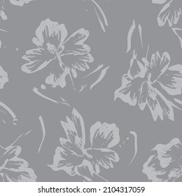 Floral brush strokes seamless pattern background for fashion textiles, graphics, backgrounds and crafts