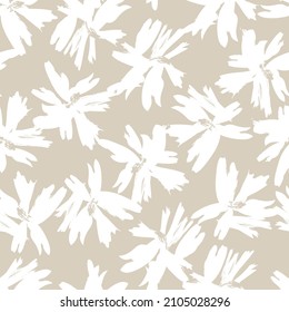 Rodajes de pincel floral fondo de patrón sin fisuras para textiles de moda, gráficos, fondos y artesanías
