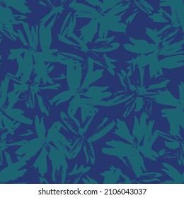 Floral brush strokes seamless pattern background for fashion textiles, graphics, backgrounds and crafts