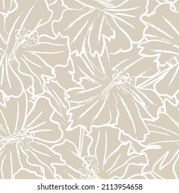Floral brush strokes seamless pattern design for fashion textiles, graphics, backgrounds and crafts