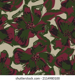 Paredes de pincel floral diseño de patrones sin fisuras para textiles de moda, gráficos, fondos y artesanías