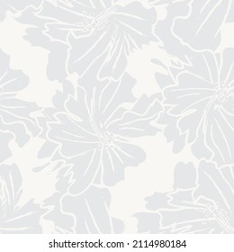 Floral brush strokes seamless pattern design for fashion textiles, graphics, backgrounds and crafts