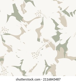 Floral brush strokes seamless pattern design for fashion textiles, graphics, backgrounds and crafts