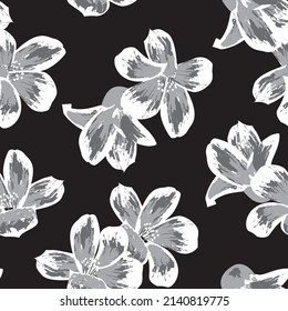 Paredes de pincel floral diseño de patrones sin fisuras para textiles de moda, gráficos, fondos y artesanías