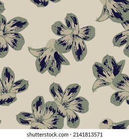 Paredes de pincel floral diseño de patrones sin fisuras para textiles de moda, gráficos, fondos y artesanías