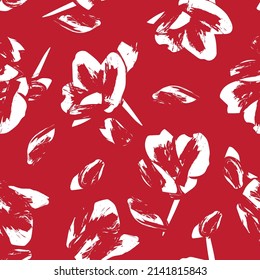 Paredes de pincel floral diseño de patrones sin fisuras para textiles de moda, gráficos, fondos y artesanías
