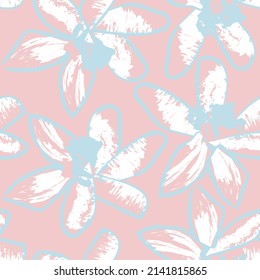 Floral brush strokes seamless pattern design for fashion textiles, graphics, backgrounds and crafts
