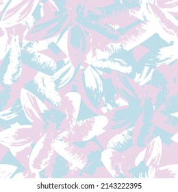 Floral brush strokes seamless pattern design for fashion textiles, graphics, backgrounds and crafts