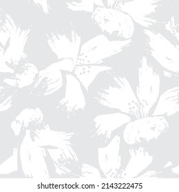 Pinselstriche mit floralem Pinsel nahtloses Muster für Modetextilien, Grafiken, Hintergründe und Handwerkskunst
